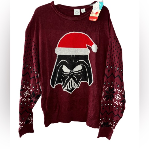 Nice Disney 100 Star Wars Darth Vader Ugly Christmas Sweater Mens New - Picture 5 of 15
